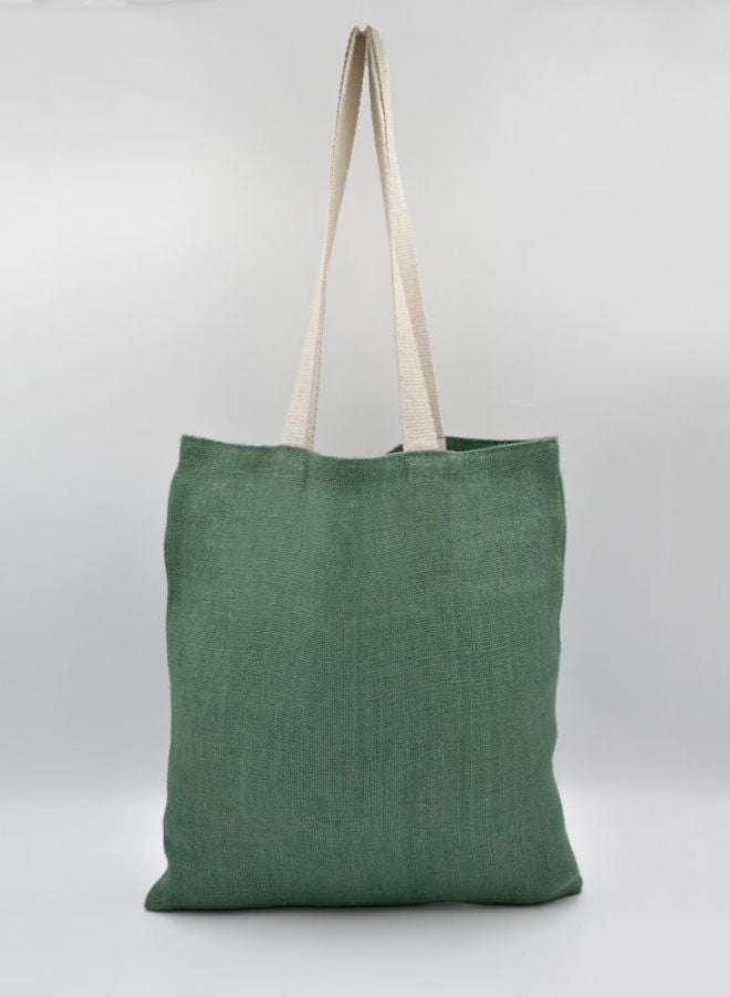 Fatio Set of 10 Eco-Friendly Jute Tote Bags – Reusable & Durable Shopping Bags with Cotton Handles - Image 1